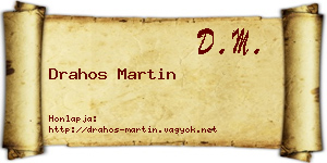 Drahos Martin névjegykártya